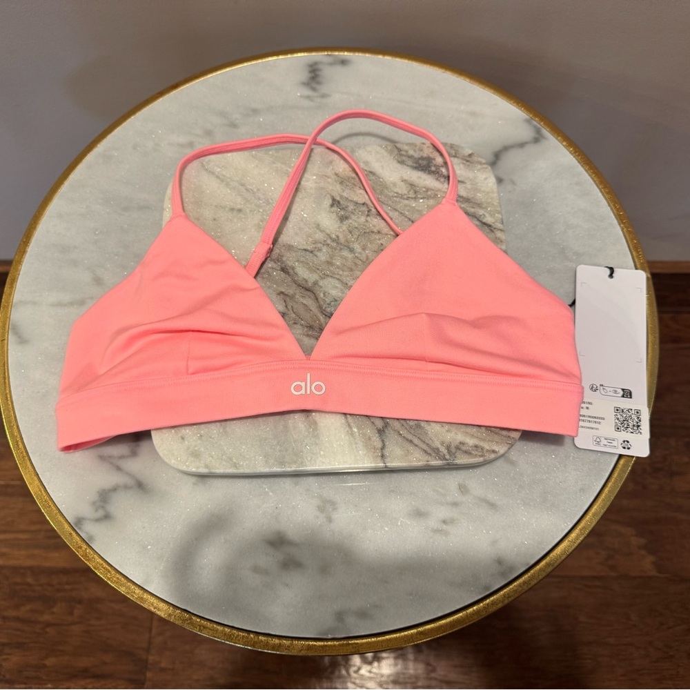 ALO Splender Bra Neon Bubblegum. Size M